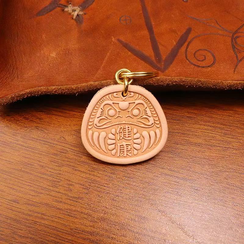 Leather Bag Charm Cute Handmade Genuine Leather keychain