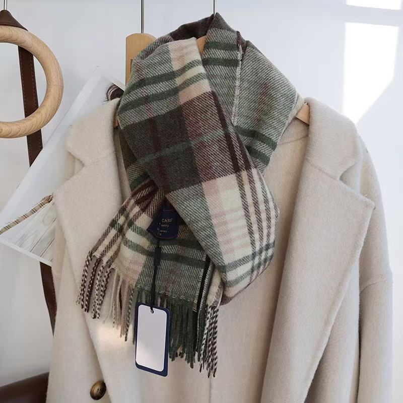 Classic British Tartan Scarf  Premium Australian Wool Unisex Winter Wrap for Men & Women