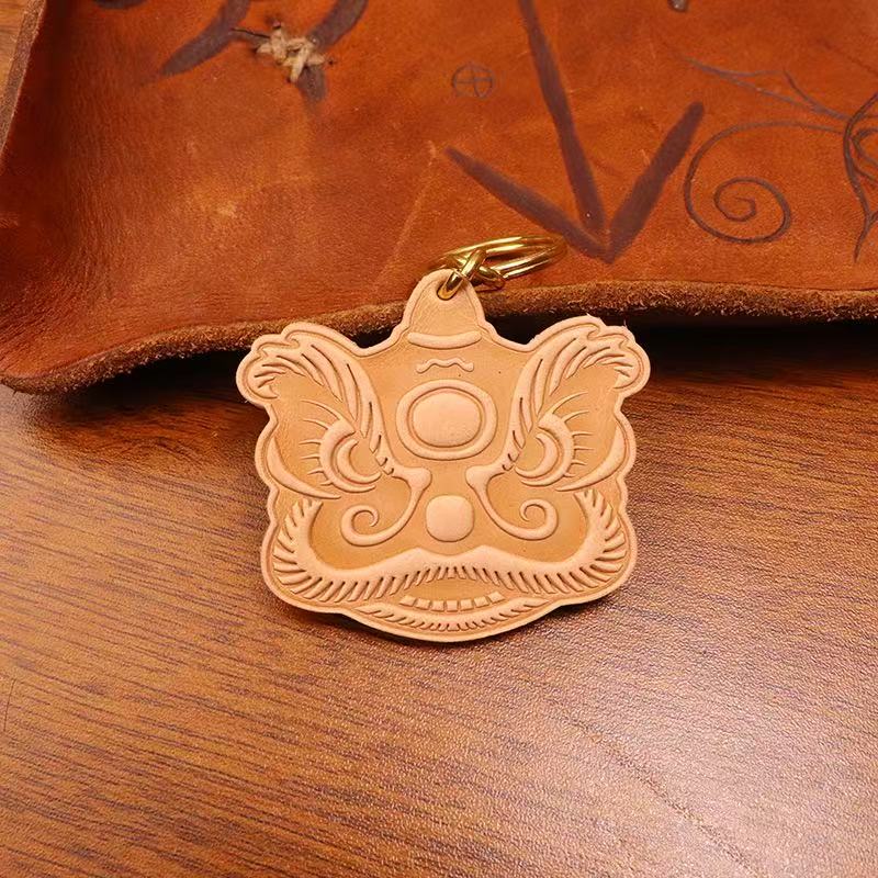 Leather Bag Charm Cute Handmade Genuine Leather keychain