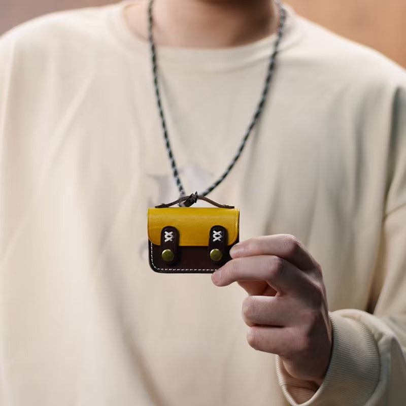 new mini charm bag cowhide versatile shoulder & crossbody pouch for earphone