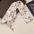 Christmas twilly long small scarf decorative scarf women's holiday easiest for match hairband souvenir